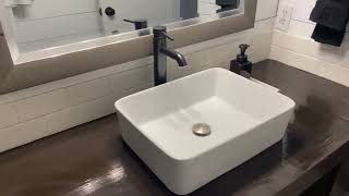 Ufaucet Bathroom Vessel Sink Rectangle 16 Inch White Rectangular Vessel Sink Review [upl. by Hsan]