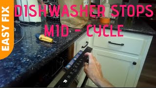 ✨ DISHWASHER STOPS MIDCYCLE EASY FIX ✨ [upl. by Ecirrehs]