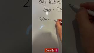 Convert miles to kilometers quickly and easily teacher teachers mathsteacher [upl. by Adnovay]