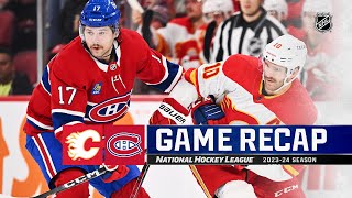 Flames  Canadiens 1114  NHL Highlights 2023 [upl. by Ellerd]