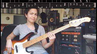 2 easy and groovy bass lines for beginner bass players with playalong [upl. by Jurkoic527]