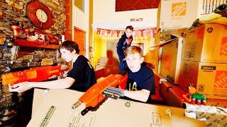 Nerf War The Box Fort Battle [upl. by Ikciv]