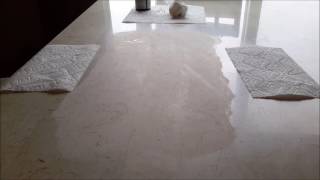 Removing etching  water marks from my marble table using etch remover [upl. by Irpak]