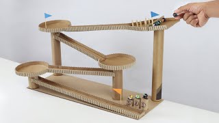 DIY Marble Run Machine From Cardboard [upl. by Niall808]