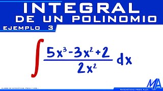 Integral de un polinomio  Ejemplo 3 [upl. by Johnny]