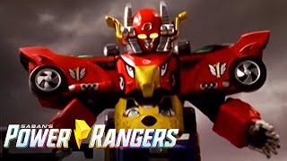 High Octane Megazord First Battle  Power Rangers RPM  Power Rangers Official [upl. by Powder]