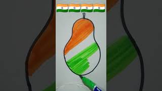 Tiranga 🇮🇳🇮🇳drawing shortvideo art independenceday [upl. by Arreis]