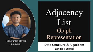 Adjacency List  Graph Representation  Data Structure  Bangla Tutorial [upl. by Bergwall]