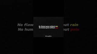 No flowers grow without rain 🌧️ Motivational Quote shorts [upl. by Emmanuel]