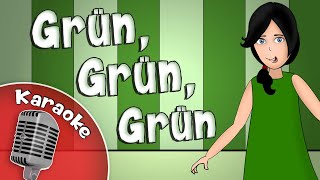 Grün grün grün sind alle meine Kleider Instrumental 💚 Karaoke Kinderlieder deutsch [upl. by Manton]