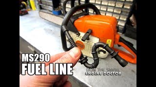 Fixing A Chainsaw That Leaks Gas  Stihl MS290  MS390 Fuel Line Replacement [upl. by Nylime]