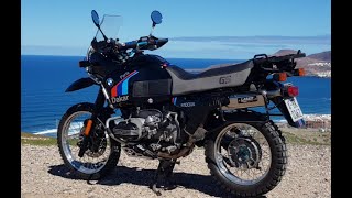 BMW R100GS Paris Dakar Laser Produro exhaust sound [upl. by Arber103]