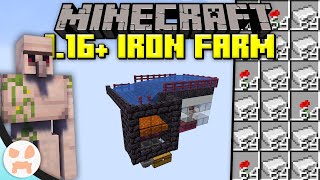 Minecraft 116 IRON FARM TUTORIAL  Efficient Easy Compact [upl. by Kilian442]