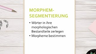 Morphemsegmentierung  Morphologie [upl. by Atikihs]