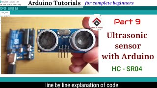 Ultrasonic sensor HCSR04 with Arduinocode explained Distance Measuring Senosr Arduino tutorial 9 [upl. by Morly]