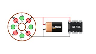 How To Make LED Chaser Rotary Using NE555 [upl. by Mayap267]