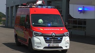 Primeur NIEUWE Karweiwagen en Ladderwagen brandweer zone rand post Kalmthout met spoed [upl. by Amora]