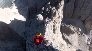 Daumenkante  Fünffingerspitzen  Langkofel Gruppe Dolomiten Spigolo del Pollice Dolomiti [upl. by Syd55]