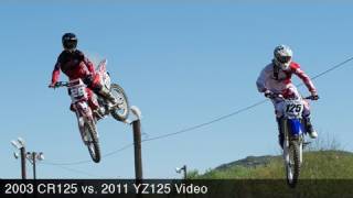 2003 Honda CR125 vs 2011 Yamaha YZ125  MotoUSA [upl. by Onirotciv]