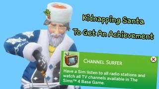 Ep 15  Kidnapping Santa To Get An Achievement  Completing All Achievements Sims 4 Challenge [upl. by Fates]