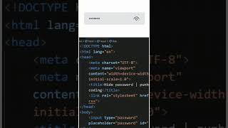 Password Hide Show with eye icon using HTML CSS only in input fields [upl. by Adnaloy229]