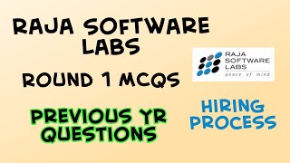 RSL Hiring Process  Round 1 Questions  Raja Software Labs [upl. by Zerk]