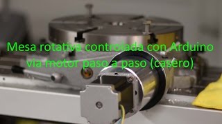 Como hacer mesa rotativa giratoria controlada con motor paso a paso y Arduino [upl. by Zales]