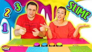 UN DOS TRES Slime  Slime Challenge  1 2 3 slime con mi marido [upl. by Avat]