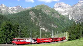 Bergün to Preda Albula Railway climbs 400m toward Albula Pass with Loop Tunnels Swiss [upl. by Lahpos]