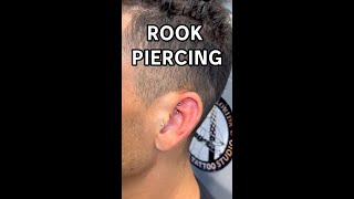 rook piercing with needle [upl. by Neelac]