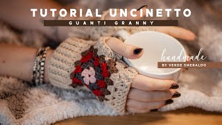 TUTORIAL GUANTI GRANNY SQUARE 2021 🍂🍁  Come fare dei guanti mattonella granny alluncinetto [upl. by Naawaj553]