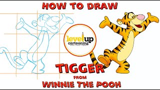 Disneys Tigger Drawing Lesson Step by Step [upl. by Sylram]