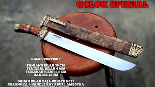 golok spesial full burl amboyna Bohler N695 [upl. by Dnalsor]