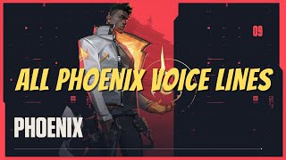 All Phoenix Voice Lines  Valorant  PH Gaming [upl. by Annalise]