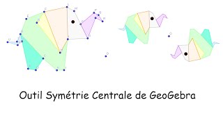 Utiliser loutil Symétrie Centrale dans GeoGebra [upl. by Acitel]