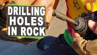 Bolting Bible  How to drill holes in rocks for climbing and highlining bolts [upl. by Clyte]