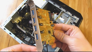 How to Install a USB 30 PCIe Express Expansion Card Sunix 4Port [upl. by Cyler]