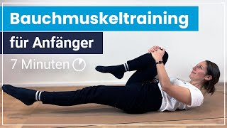 7 Minuten Bauchmuskeltraining für Anfänger  Effektive Übungen für zu Hause ohne Geräte [upl. by Mariand]