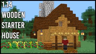 How to make a Minecraft 114 Wooden Starter Base [upl. by Weisbart]