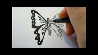 How To Draw A Butterfly  The Easy Way [upl. by Donela]