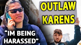 Karen Calls Cops on First Amendment Protest False Accusations [upl. by Acinot]