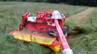 Pottinger Nova Cat 307 swather mower from cab [upl. by Remark]