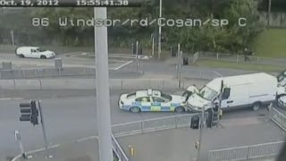 CCTV of deadly hit and run in Cardiff [upl. by Ned]