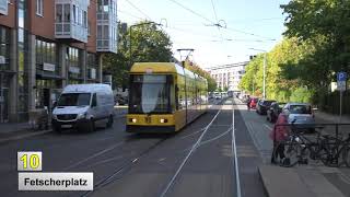 Straßenbahn Dresden 2020 Linie 10 [upl. by Tiffie]