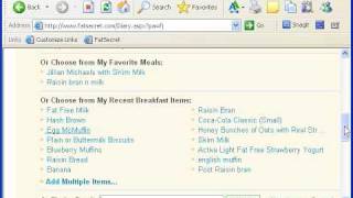 Copy a Meal From Fatsecretcom [upl. by Suiramed]