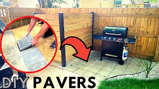 DIY Concrete Paver Patio Simple and Inexpensive method [upl. by River863]