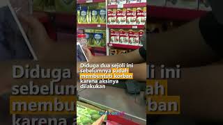 TEREKAM CCTV PASANGAN SEJOLI CURI PONSEL DI DASHBOARD MOTOR [upl. by Euqnomod]