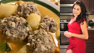 Cooking With Me How to Make the Best Albóndigas Mexican Meatball Soup [upl. by Gnel]