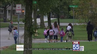 Fort Wayne students learn to stay active stay safe on National Walk to School Day [upl. by Larson]