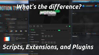 The Difference Between Scripts Extensions and Plugins [upl. by Kendy380]